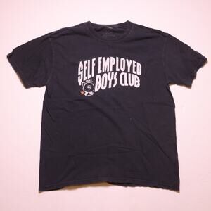 ILTHY “Self Employed Boys Club” Graphic Tee Black Size Large Streetwear